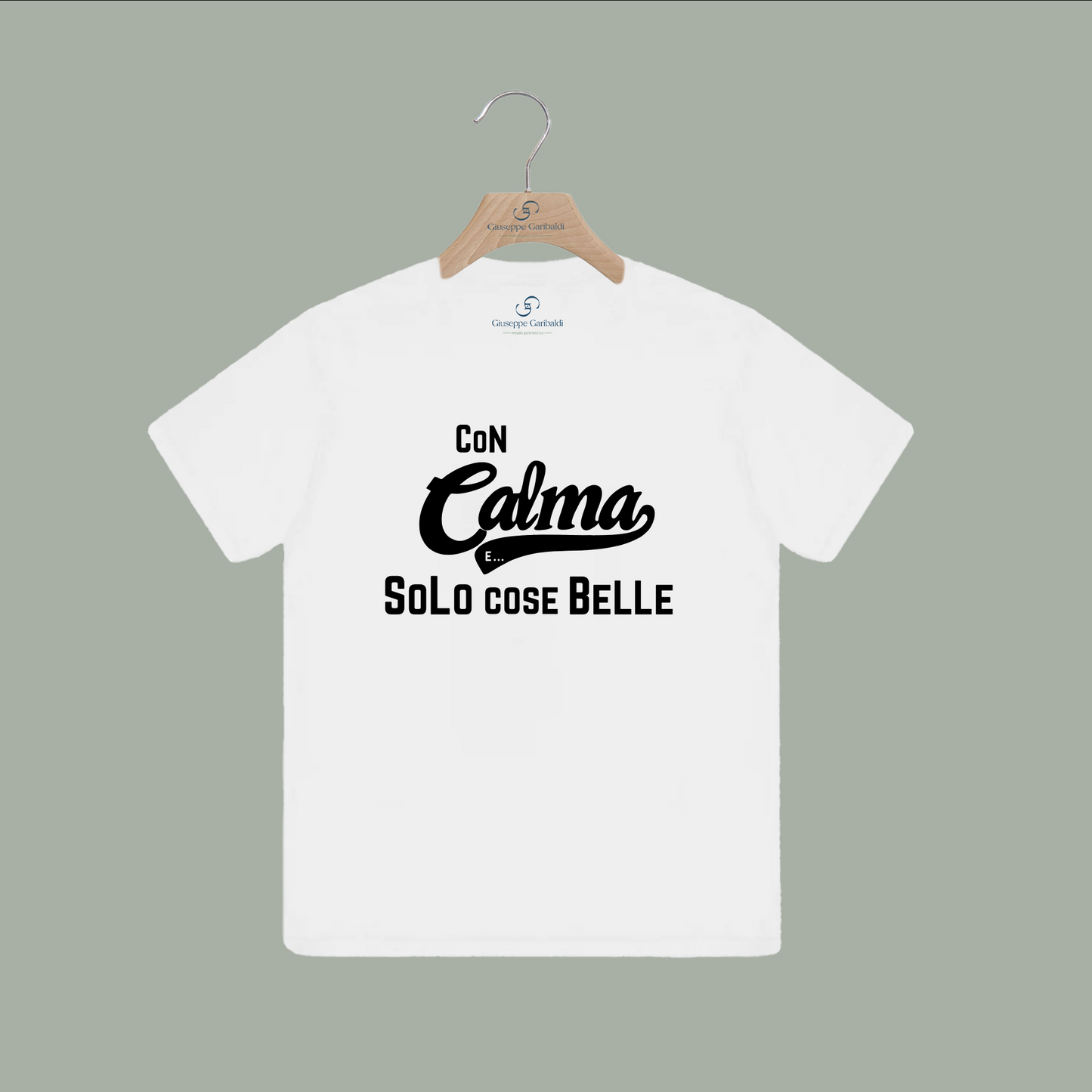 T-shirt con calma e solo cose belle (unisex)