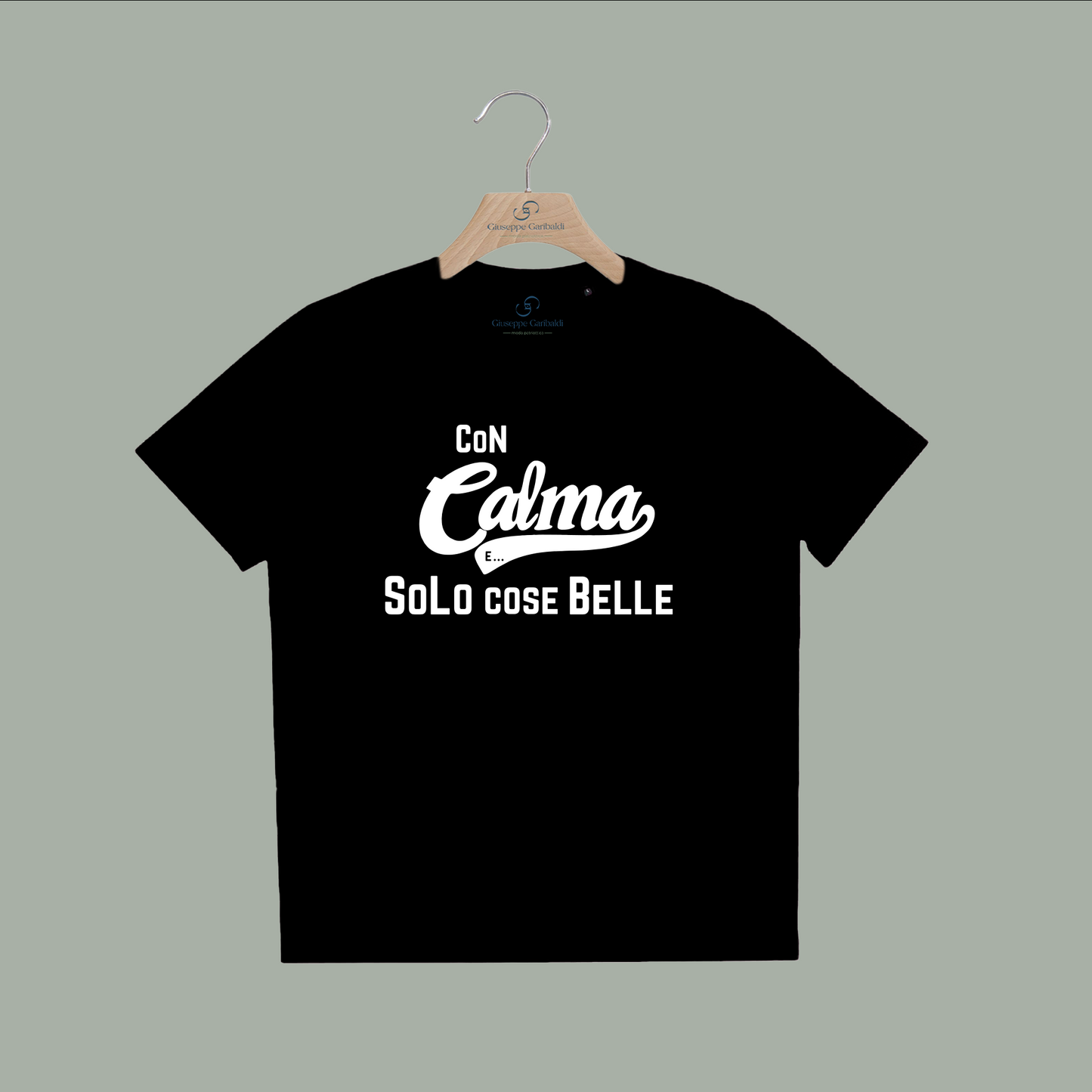 T-shirt con calma e solo cose belle (unisex)