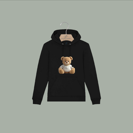 Felpa nera (con cappuccio) “Teddy Mood”