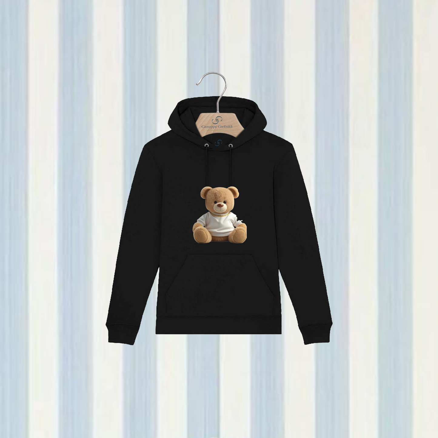 Felpa nera (con cappuccio) “Teddy Mood”