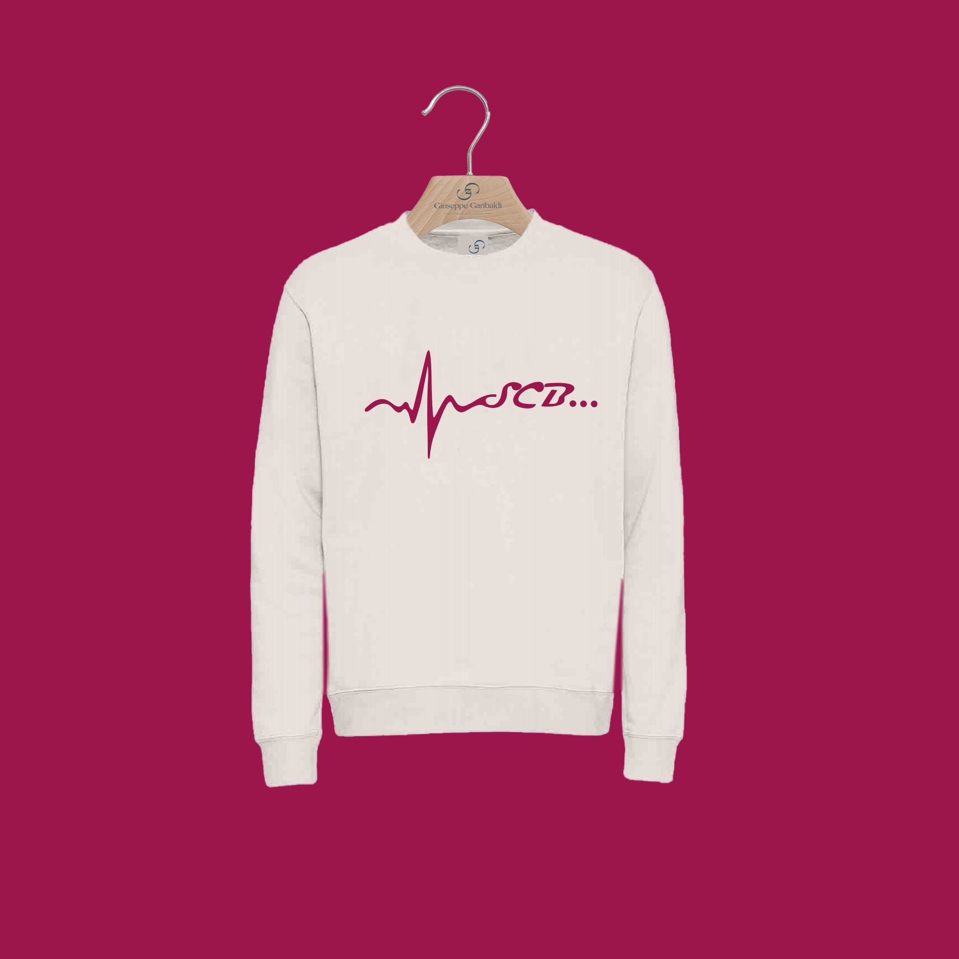 Felpa Con Cappuccio Uomo Generico, Battito Cardiaco Stilizzato, 100% Cotone, Nero, Taglia XL