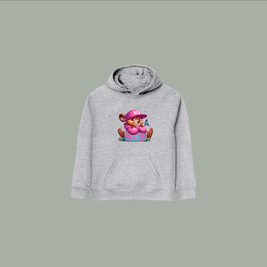 Felpa grigia (con cappuccio) Bimba “SCB Bear”