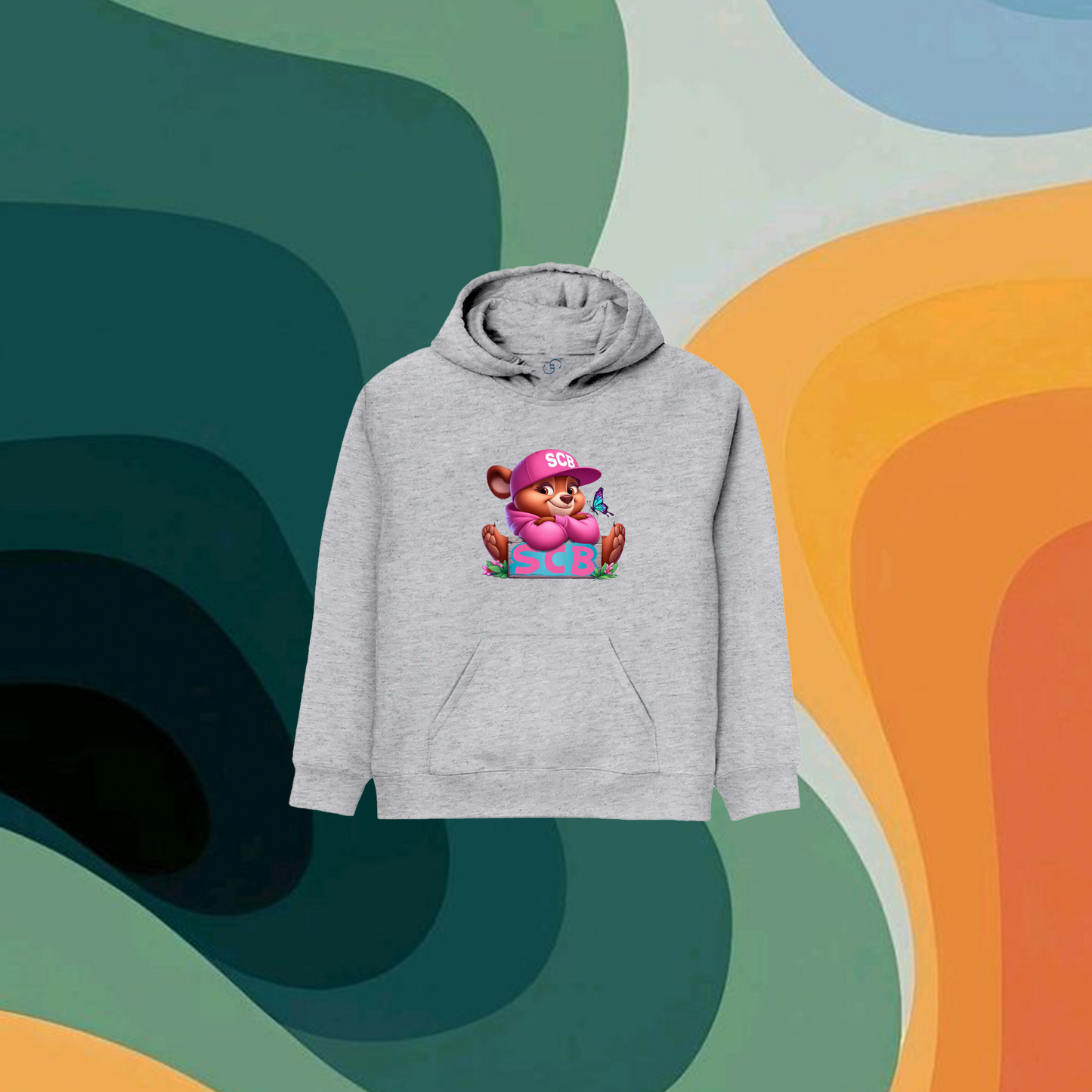 Felpa grigia (con cappuccio) Bimba “SCB Bear”
