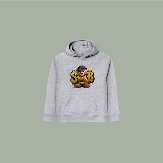 Felpa grigia (con cappuccio) Felpa Bimbo “SCB Bear”