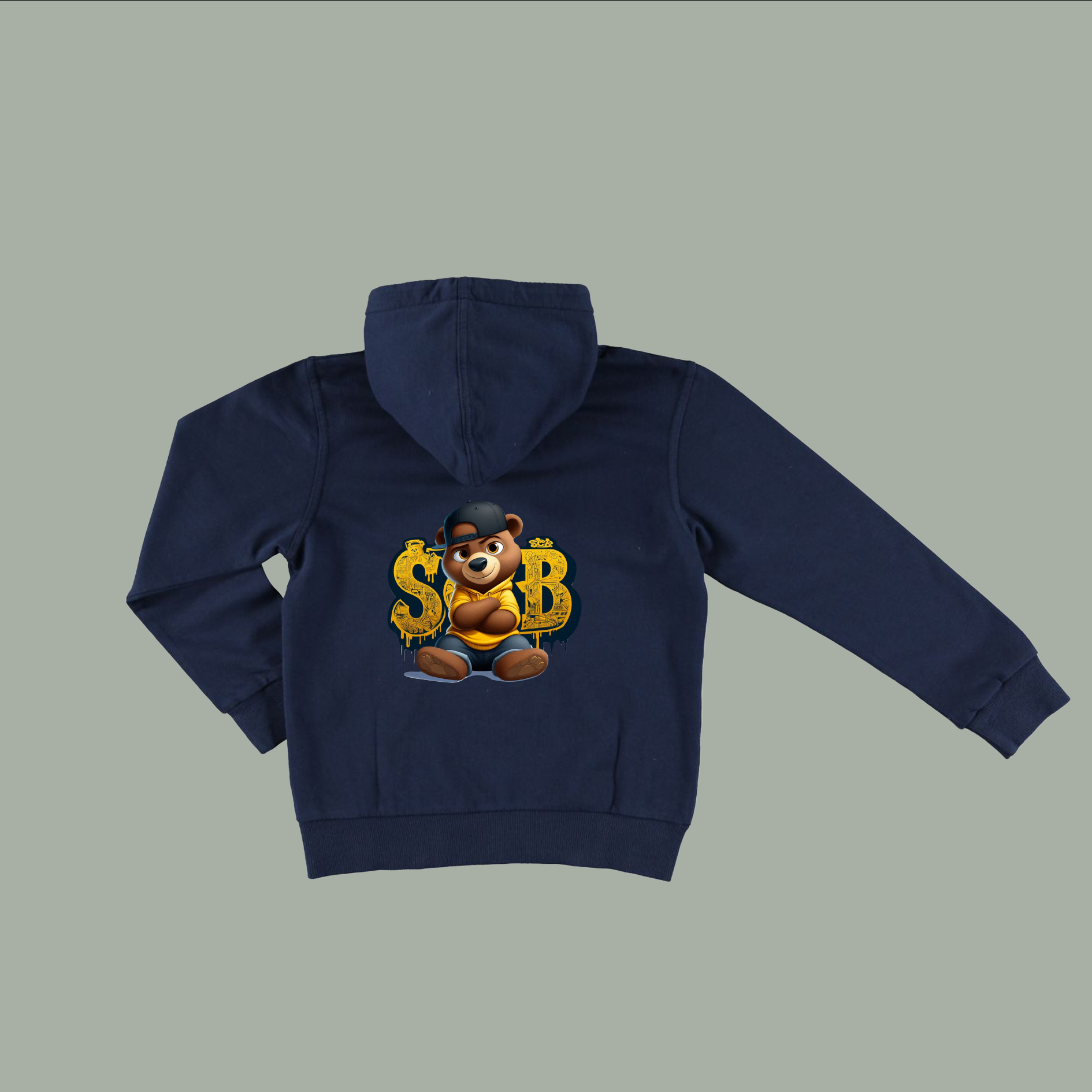 Generisch Felpa Con Cappuccio Uomo Lisca Di Pesce Am Ganci - Shirt84, Mix Cotone E Poliestere, Interna Felpata