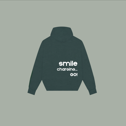Felpa “Smile Charging… GO!" (con cappuccio)
