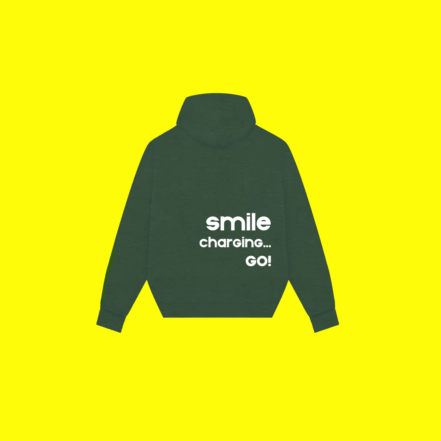 Felpa “Smile Charging… GO!" (con cappuccio)